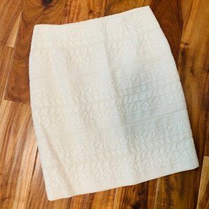 Worth Cream Textured Skirt